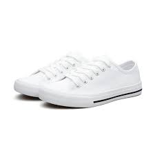 white canvas shoes