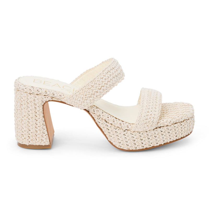 white platform sandals